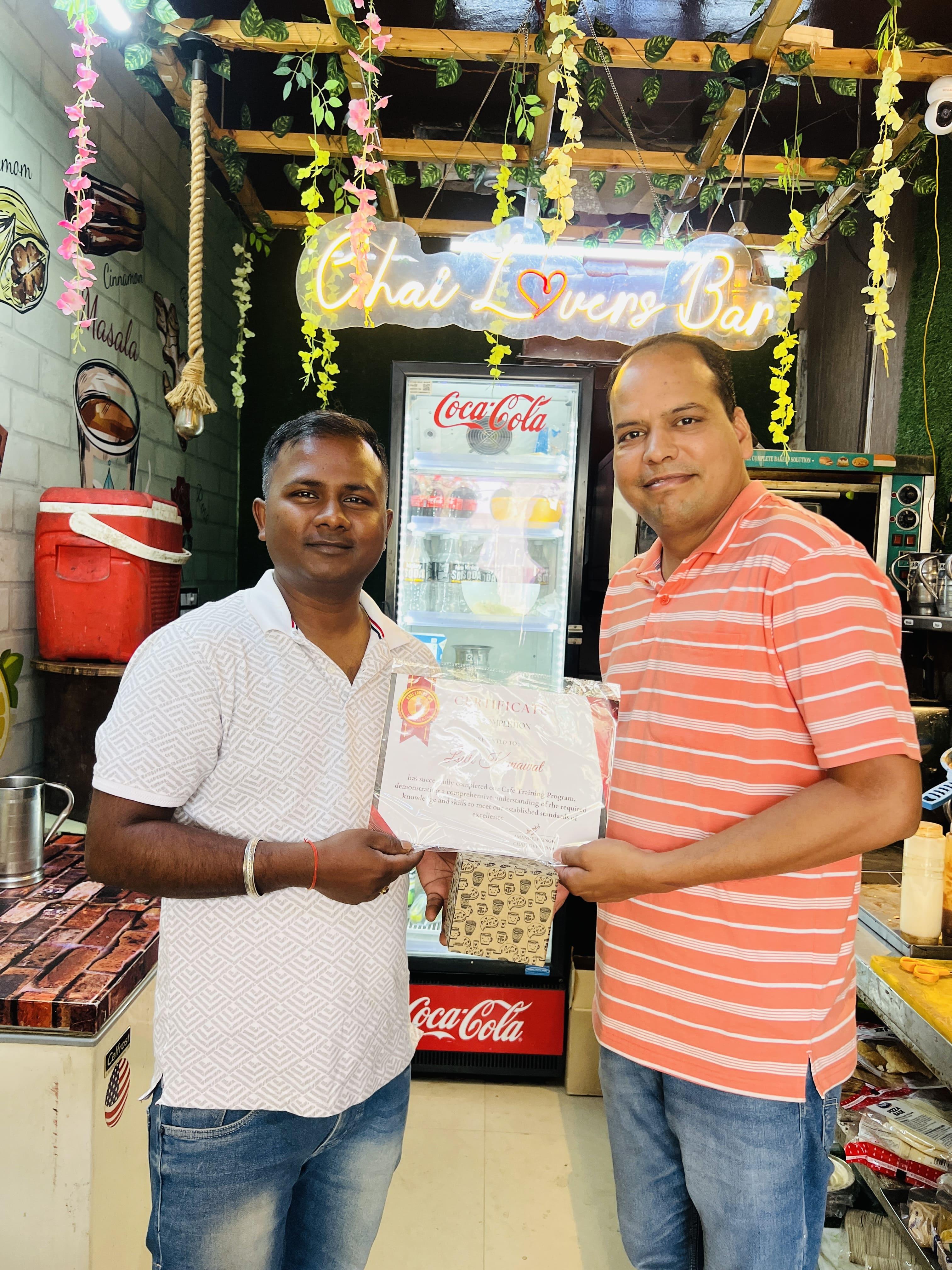 Chai Lovers Bar student Lalit from Neemuch