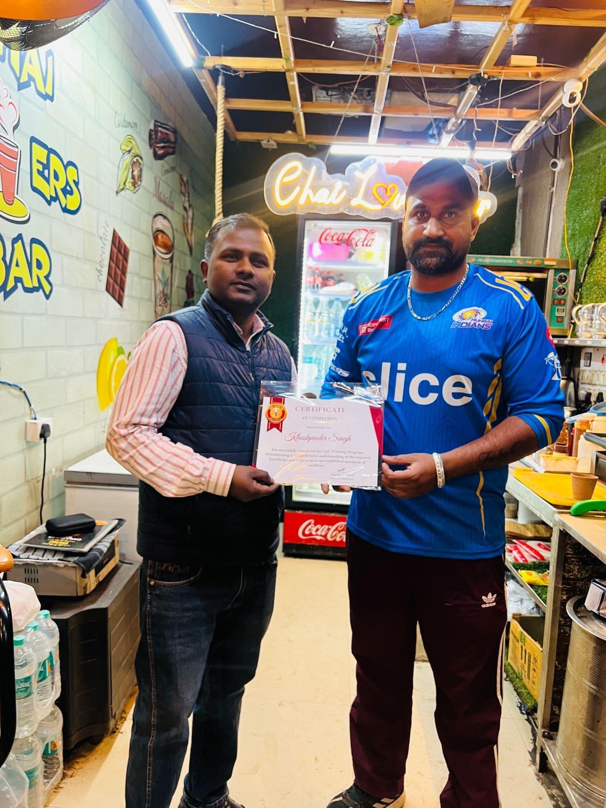 Chai Lovers Bar student Khushpinder