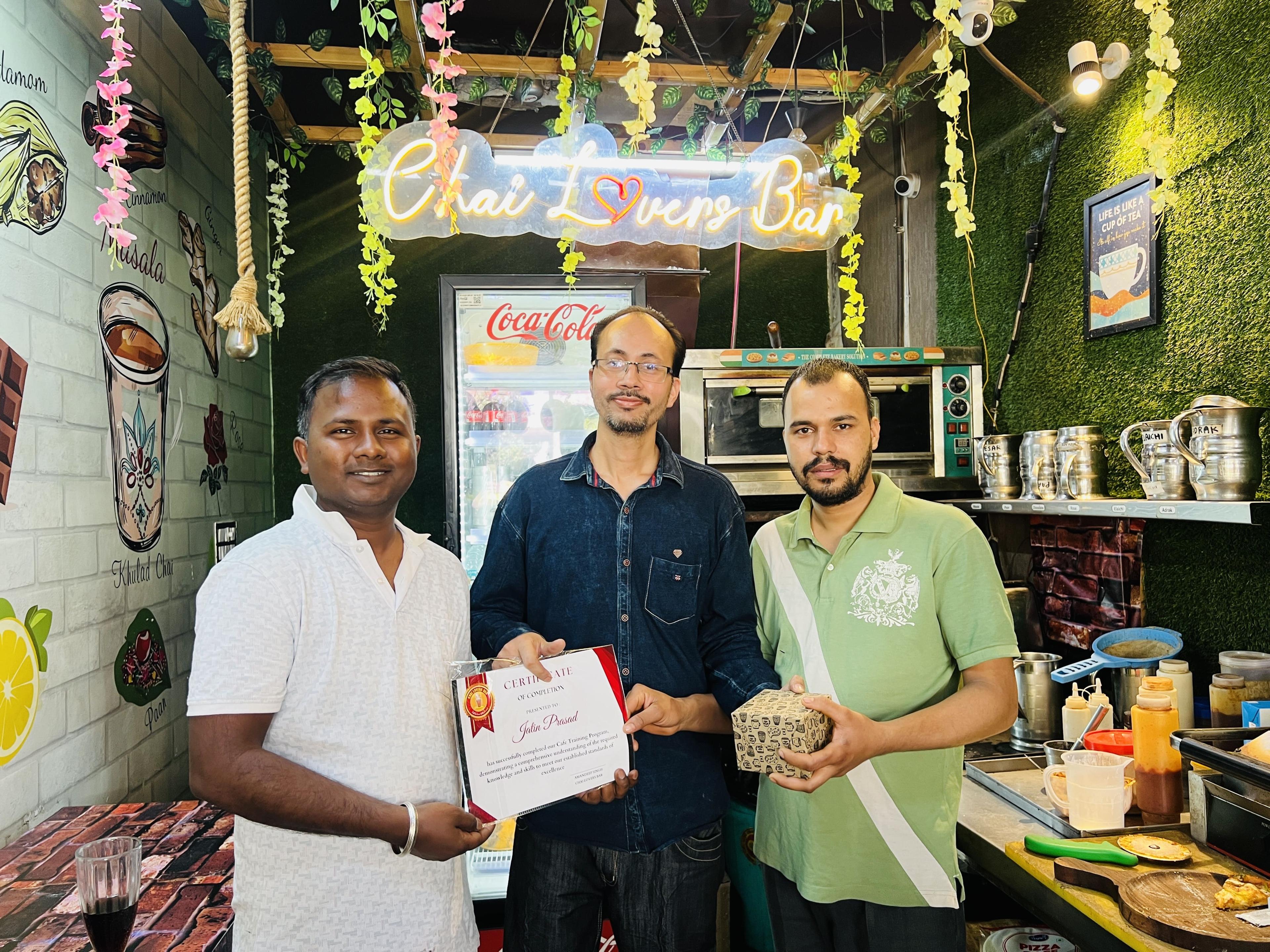 Chai Lovers Bar student Jatin from Delhi